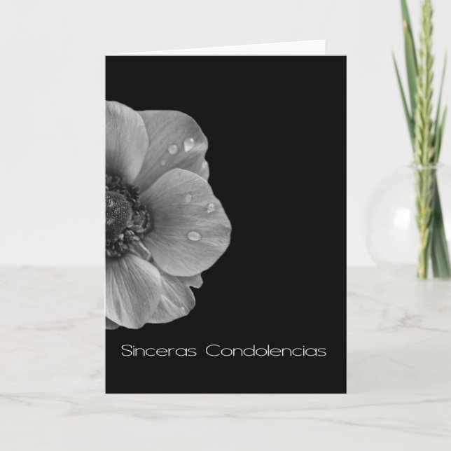 Tarjeta de simpatía Gray Anemone spanish (Anverso)