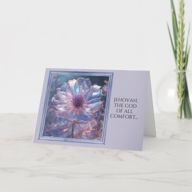 Tarjeta de simpatía JW - Jehová el Dios de Confort (Anverso)