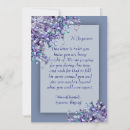 Tarjeta de simpatía Lavender Blue Spring Lilacs