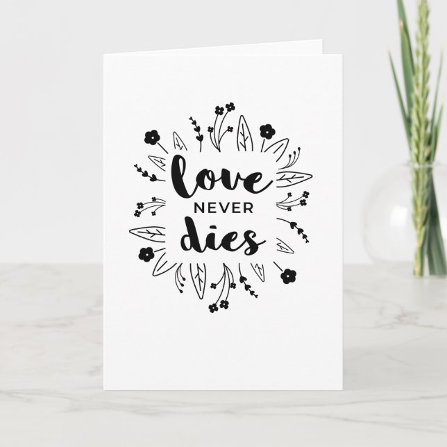 Tarjeta de simpatía Love Never Dies (Anverso)