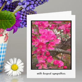 Tarjeta de simpatía más profunda Flores de manzana