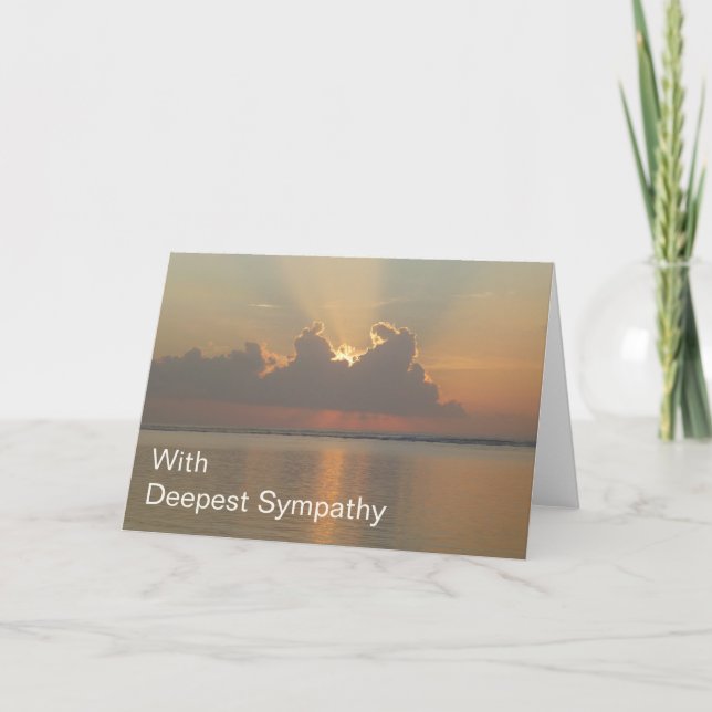Tarjeta de simpatía más profunda para condolencias (Anverso)