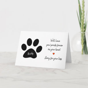 Tarjeta de simpatía Mascota personalizada