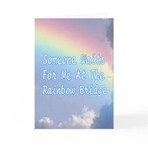 Tarjeta de simpatía mascota Rainbow Bridge Dog Cat
