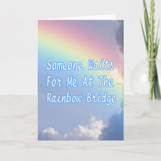 Tarjeta de simpatía mascota Rainbow Bridge Dog Cat