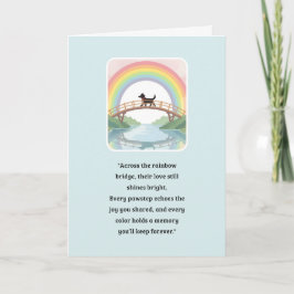 Tarjeta de simpatía mascota Rainbow Bridge Series