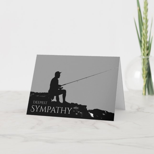 Tarjeta de simpatía masculina Somber para un pesca (Anverso)