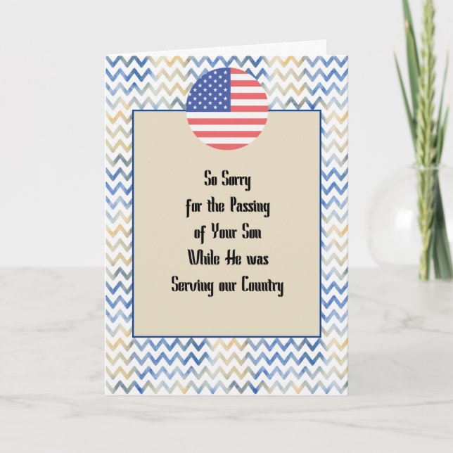 Tarjeta de simpatía militar para el hijo (Anverso)