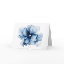 Tarjeta de simpatía Oración floral azul