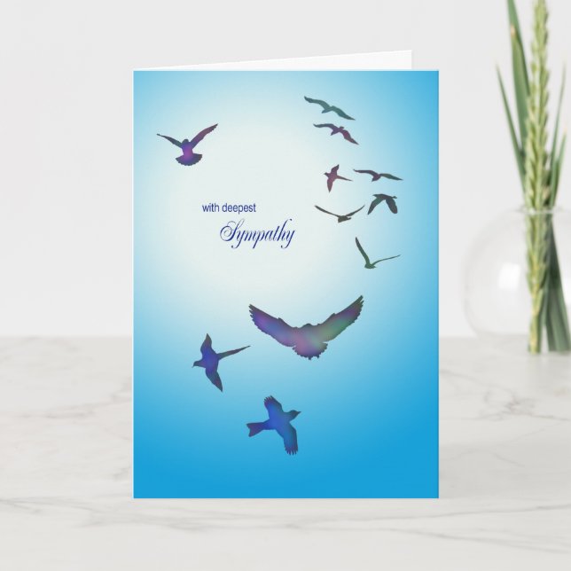 Tarjeta de simpatía, pájaros voladores (Anverso)