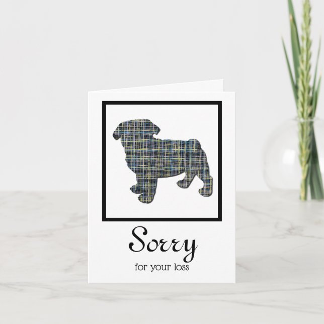 Tarjeta de simpatía para el Mascota de pug (Anverso)
