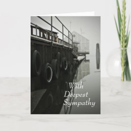 Tarjeta de simpatía para el muelle y el barco