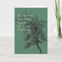 Tarjeta de simpatía para el padre en verde