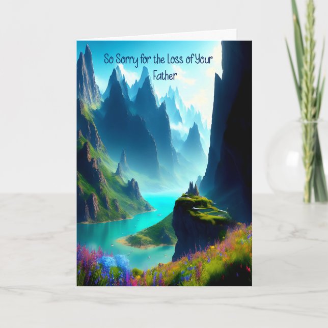 Tarjeta de simpatía para el padre Steep Mountains  (Anverso)