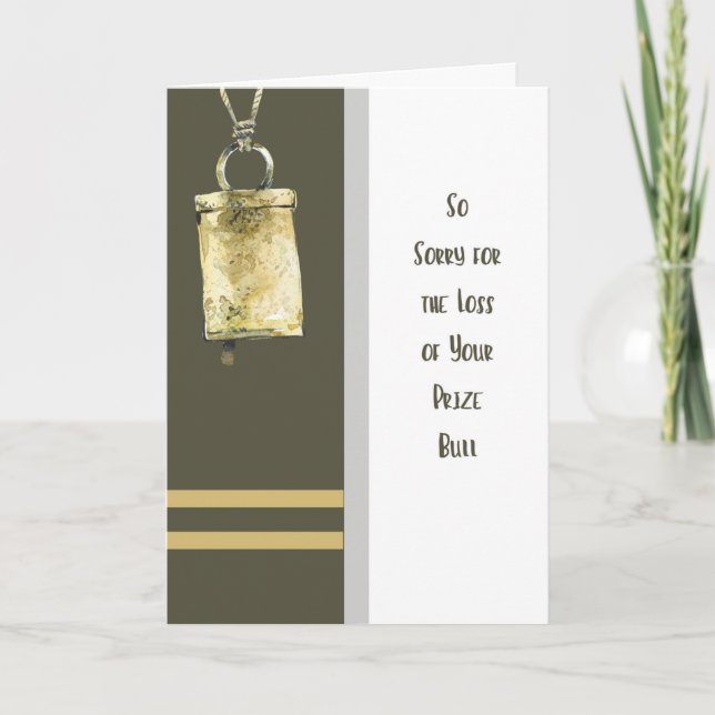Tarjeta de simpatía para el premio Mascota Bull (Anverso)