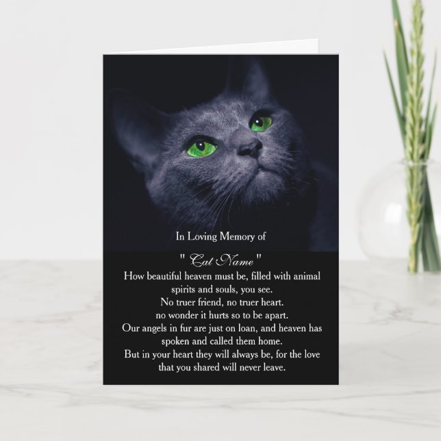 Tarjeta de simpatía para gato con foto personaliza (Anverso)