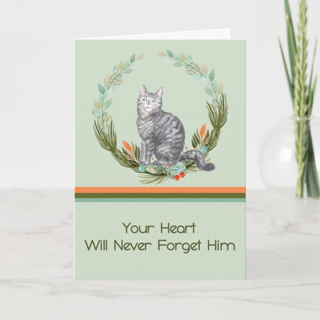 Tarjeta de simpatía para gato masculino de Tabby (Anverso)