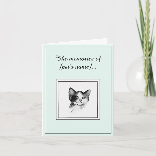 Tarjeta de simpatía para gatos de Shorthair (Anverso)