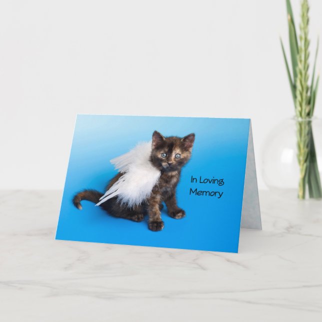 Tarjeta de simpatía para gatos: en memoria amorosa (Anverso)