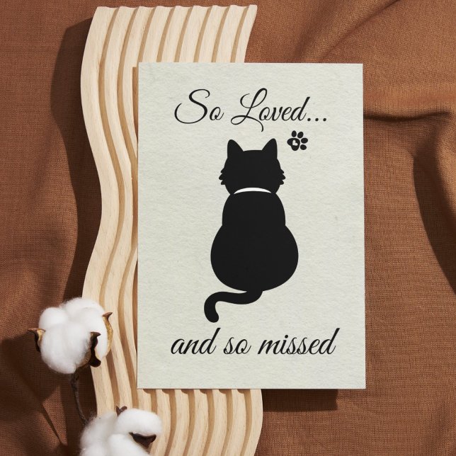Tarjeta de simpatía para gatos imprimible - Condol (Printable Cat Sympathy Card - Heartfelt Condolence for Loss of Pet, Instant Download, Cat Memorial )