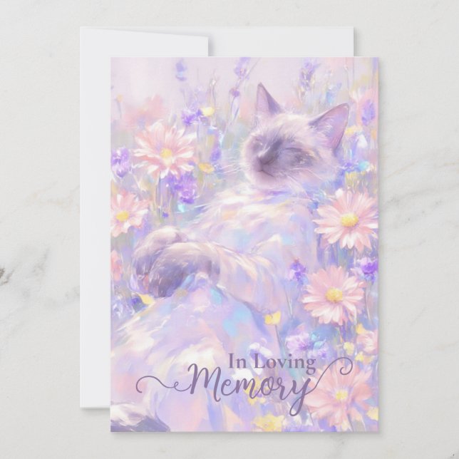 Tarjeta de simpatía para gatos siameses (Anverso)