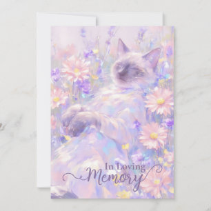 Tarjeta de simpatía para gatos siameses
