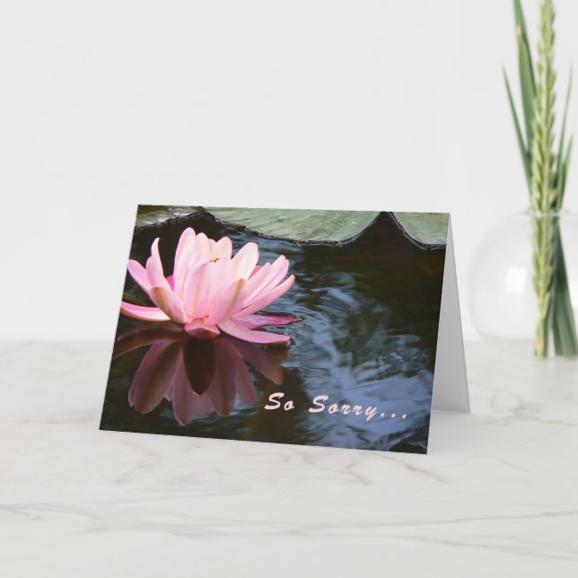 Tarjeta de simpatía para Hermana con Lirio de Agua (Anverso)