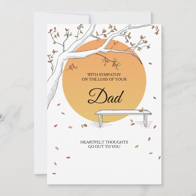 Tarjeta de simpatía para hojas de otoño (Anverso)