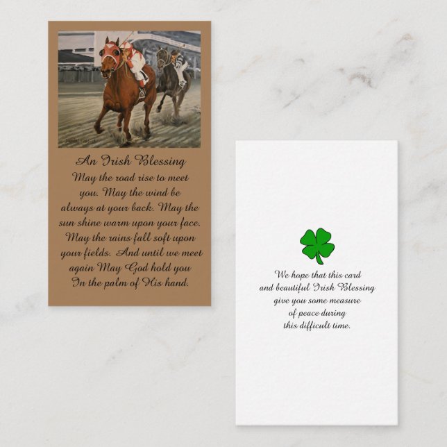 Tarjeta de simpatía para la celebración de la vida (Anverso / Reverso)