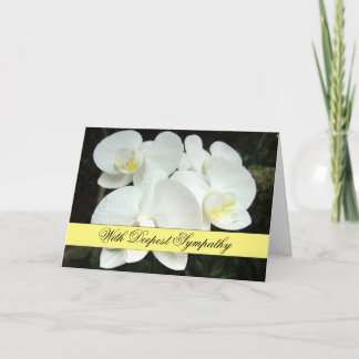 Tarjeta de simpatía para las orquídeas blancas