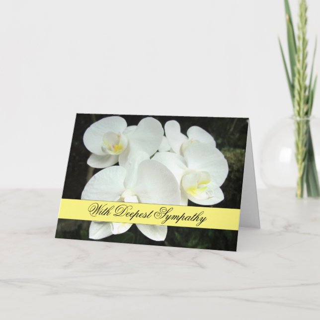 Tarjeta de simpatía para las orquídeas blancas (Anverso)