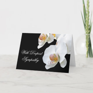 Tarjeta de simpatía para las orquídeas blancas