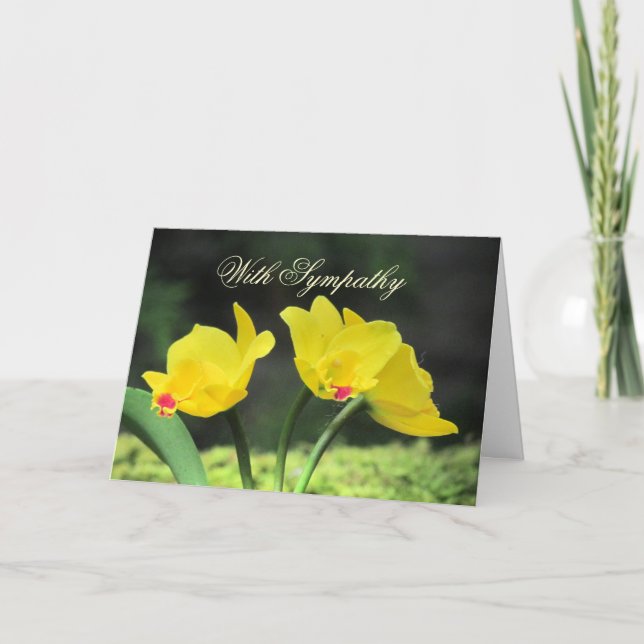 Tarjeta de simpatía para orquídeas amarillas (Anverso)
