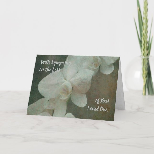 Tarjeta de simpatía para orquídeos blancos (Anverso)