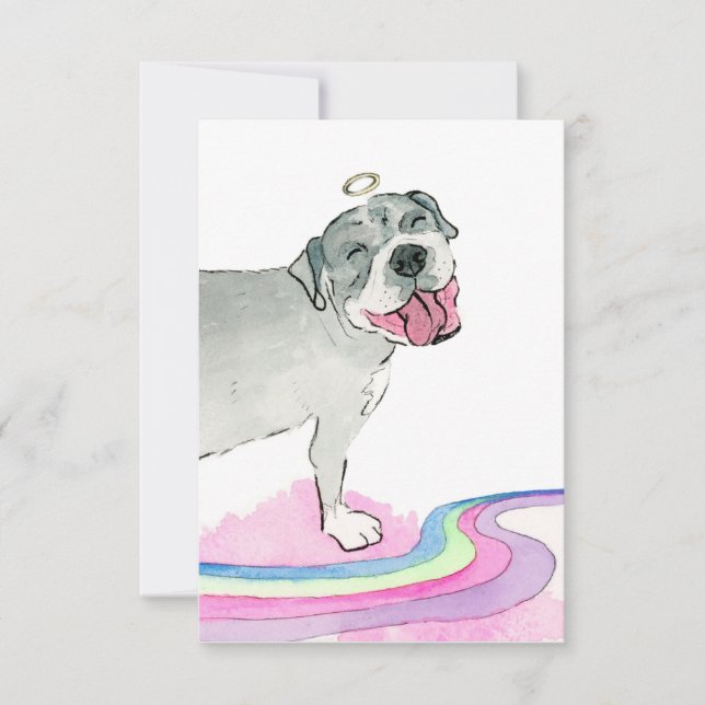 Tarjeta de simpatía para perros arco iris (Anverso)