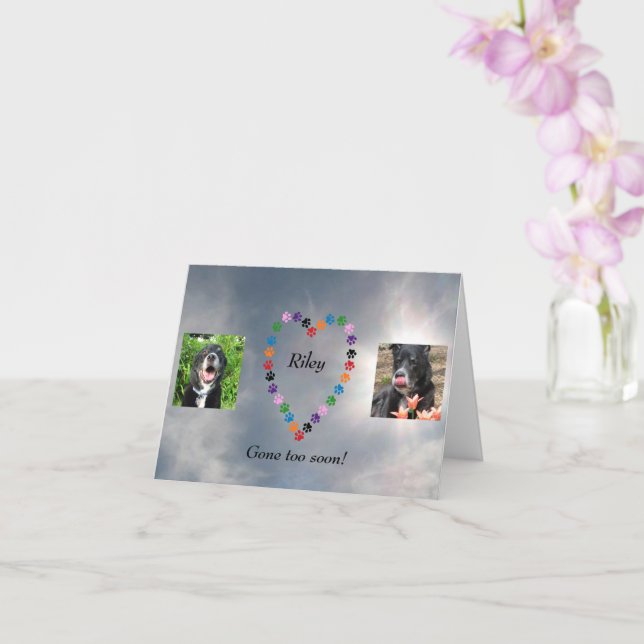 Tarjeta de simpatía para perros cardíacos de impre (Orquídea)