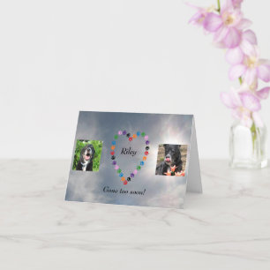 Tarjeta de simpatía para perros cardíacos de impre