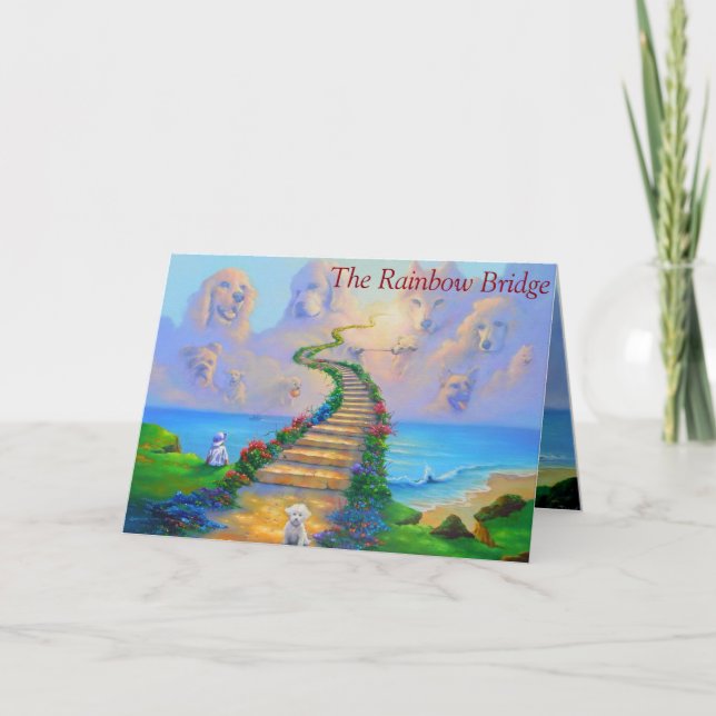 Tarjeta de simpatía para perros fallecidos. (Anverso)