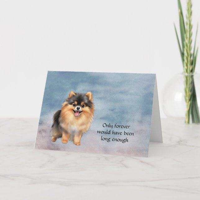 Tarjeta de simpatía para perros Pomerania Black Ta (Anverso)