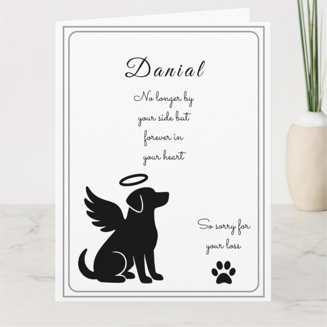 Tarjeta de simpatía para perros por pérdida Tarjet (Anverso)