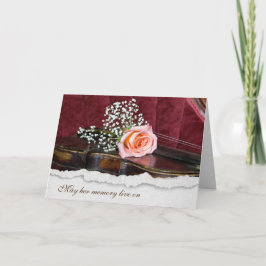 Tarjeta De Simpatía Para Rosa En Violin