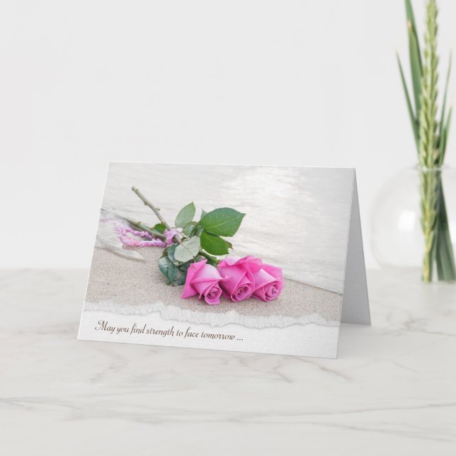 Tarjeta de simpatía para Rosas de playa rosa (Anverso)
