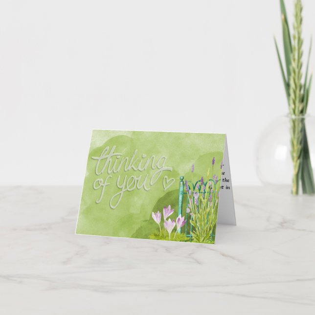 Tarjeta de simpatía - Pensando en ti (Anverso)
