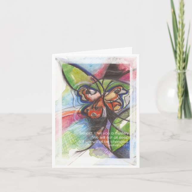 Tarjeta de simpatía por arte de mariposa (Anverso)