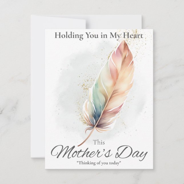 Tarjeta de simpatía por el día de la madre - Pluma (Anverso)