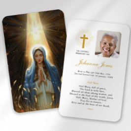 Tarjeta de simpatía por la oración Mary de Hail Pé
