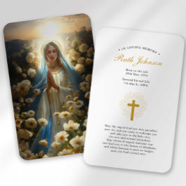 Tarjeta de simpatía por la oración Mary de Hail Pé