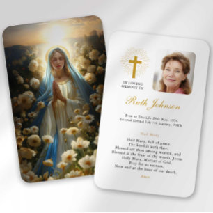 Tarjeta de simpatía por la oración Mary de Hail Pé