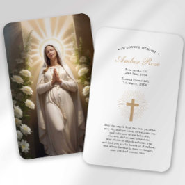 Tarjeta de simpatía por la oración Mary de Hail Pé