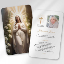 Tarjeta de simpatía por la oración Mary de Hail Pé